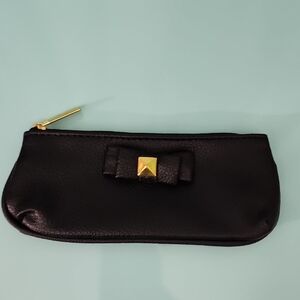 Lord & Taylor Cosmetic Pouch with Gold Accent